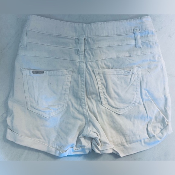 Celebrity Pink Women’s White Button-Up Jean Shorts - Picture 5 of 6